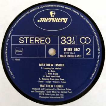 LP Matthew Fisher: Matthew Fisher DLX