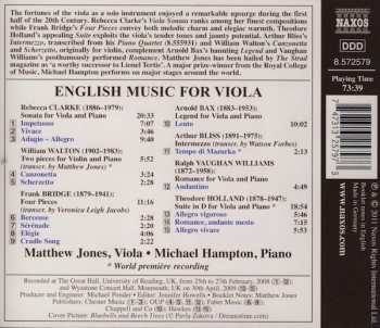 CD Matthew Jones: English Music For Viola
