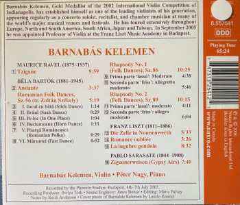 CD Béla Bartók: Tzigane / Andante, Rhapsodies, Romanian Folk Fances / Romance....