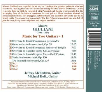 CD Gioacchino Rossini: Music For Two Guitars • 1, Rossini Overtures/Variations/Polonaises