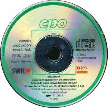 CD Max Bruch: Swedish & Russian Dances