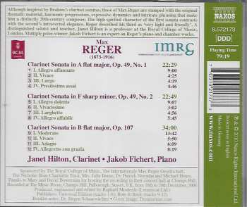 CD Max Reger: Clarinet Sonatas (Complete)