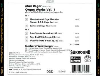 2SACD Max Reger: Organ Works Vol. 1: Phantasie Und Fuge Op. 46 • Suite Op. 16 • Sonatas Op. 33 & Op. 60 • Zwölf Stücke Op. 80