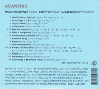 CD Lucas Niggli: Acanthis