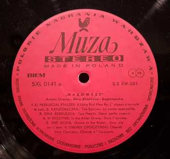 LP Mazowsze: The Polish Song And Dance Ensemble, Vol. 1