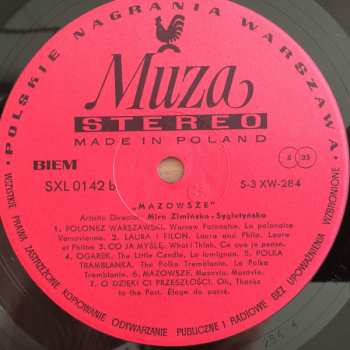 LP Mazowsze: The Polish Song And Dance Ensemble, Vol. 2