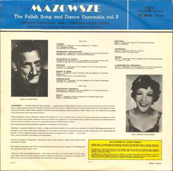 LP Mazowsze: The Polish Song And Dance Ensemble, Vol. 3