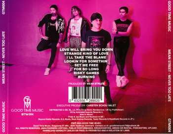 CD Mean Street: Never Too Late LTD