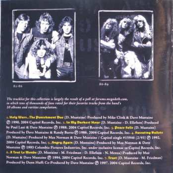 CD Megadeth: Greatest Hits: Back To The Start