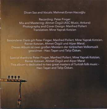 CD Mehmet Evren Hacıoğlu: Kışlar Lâl Oldu = Der Winter Ist Verstummt = Winter Has Fallen Silent