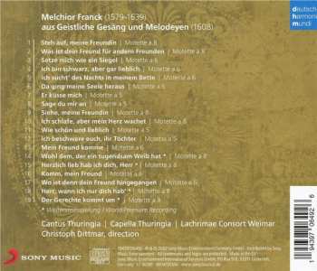 CD Melchior Franck: Geistliche Gesäng Und Melodeyen 