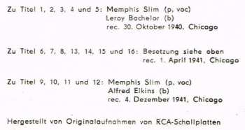 LP Memphis Slim: Memphis Slim