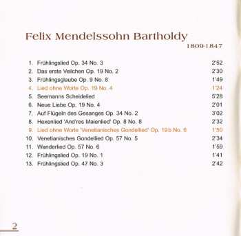 CD Felix Mendelssohn-Bartholdy: ﻿﻿Lieder Mit Und Ohne Worte (Songs With And Without Words)