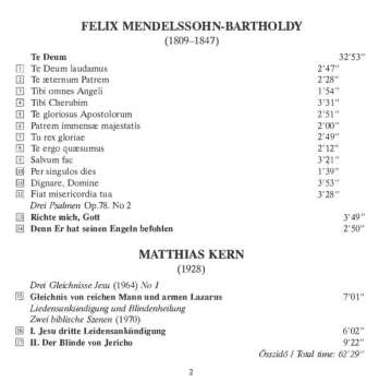 CD Felix Mendelssohn-Bartholdy: Te Deum / Psalms / Sacred Choral Works