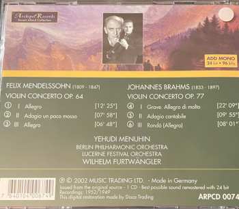 CD Johannes Brahms: Violin Concertos Op.64 & Op.77