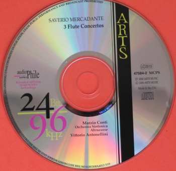 CD Giuseppe Saverio Mercadante: 3 Flute Concertos