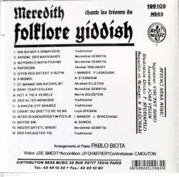CD Meredith: Chante Les Trésors Du Folklore Yiddish