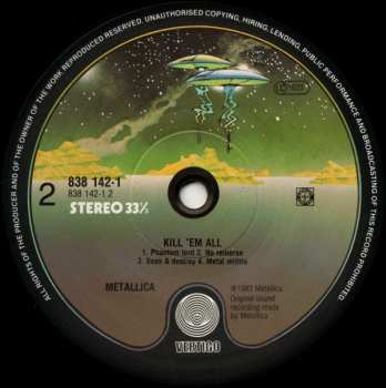 LP Metallica: Kill 'Em All