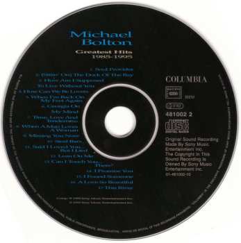 CD Michael Bolton: Greatest Hits (1985 - 1995)