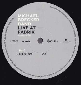 2LP The Michael Brecker Band: Live At Fabrik - Hamburg 1987