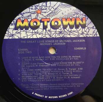 LP Michael Jackson: The Great Love Songs Of Michael Jackson