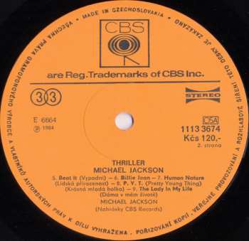 LP Michael Jackson: Thriller