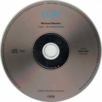 CD Michael Mantler: Coda - Orchestra Suites