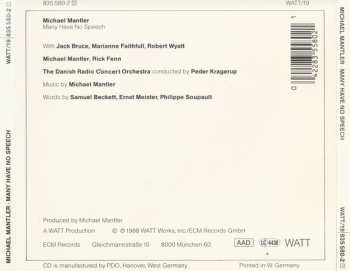 CD Michael Mantler: Many Have No Speech