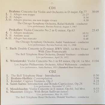 3CD/Box Set Michael Rabin: Collection Vol.2 . Violin Concertos (Live Performances)
