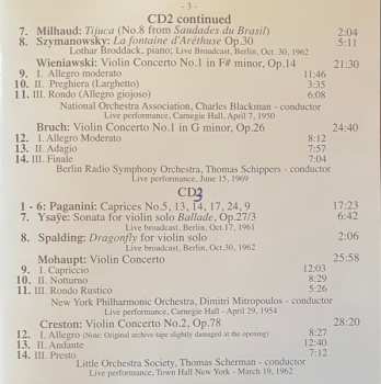 3CD/Box Set Michael Rabin: Collection Vol.2 . Violin Concertos (Live Performances)