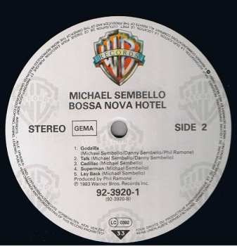 LP Michael Sembello: Bossa Nova Hotel