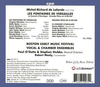 CD Michel Richard Delalande: Les Fontaines de Versailles - Le Concert D'Esculape