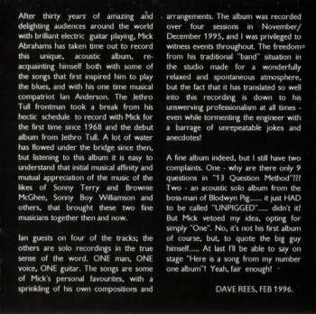 CD Mick Abrahams: "One"