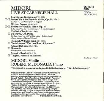 CD Midori Goto: Live At Carnegie Hall