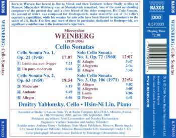 CD Mieczysław Weinberg: Cello Sonatas