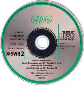 CD Dmitri Shostakovich: Piano Trios ∙ Songs