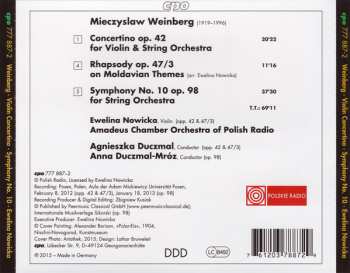 CD Mieczysław Weinberg: Violin Concerto Op. 42 ∙ Symphony No. 10 ∙ Rhapsody On Moldavian Themes