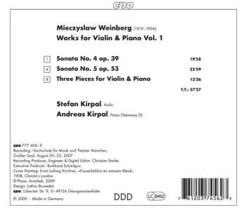 CD Mieczysław Weinberg: Works For Violin & Piano Vol. 1