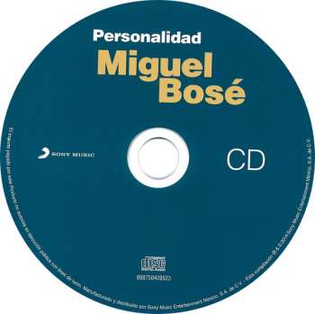 CD/DVD Miguel Bosé: Personalidad