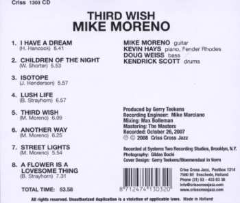 CD Mike Moreno: Third Wish