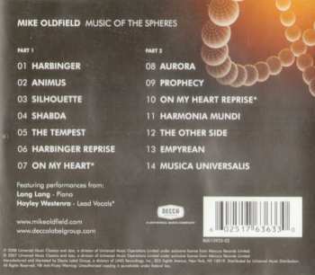 CD Mike Oldfield: Music Of The Spheres