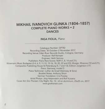 CD Mikhail Ivanovich Glinka: Complete Piano Works • 2  - Dances 