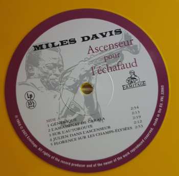 LP Miles Davis: Ascenseur Pour L'Échafaud (Lift To The Scaffold) CLR