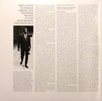 2LP Miles Davis: In Person Friday And Saturday Nights At The Blackhawk, San Francisco LTD