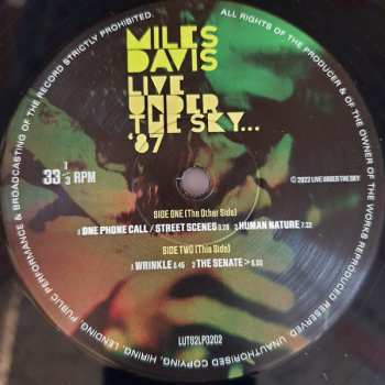 2LP Miles Davis: Live Under The Sky '87 LTD