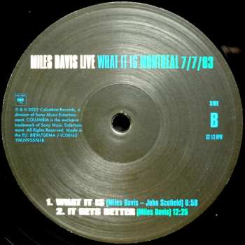 2LP Miles Davis: Miles Davis Live (What It Is) (Montreal 7/7/83)