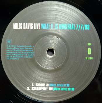 2LP Miles Davis: Miles Davis Live (What It Is) (Montreal 7/7/83)