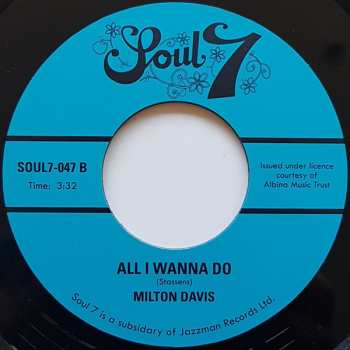SP Milton Davis: Headed For The Disco / All I Wanna Do LTD | NUM