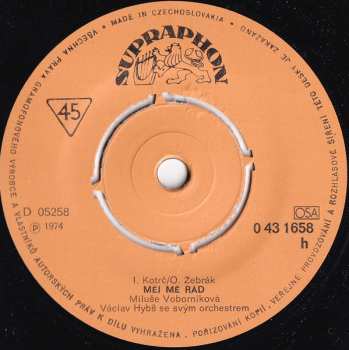 SP Miluše Voborníková: Já A Honza A Honzův Brácha / Měj Mě Rád