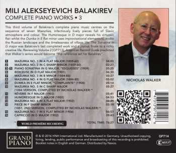 CD Mily Balakirev: Complete Piano Music • 3 